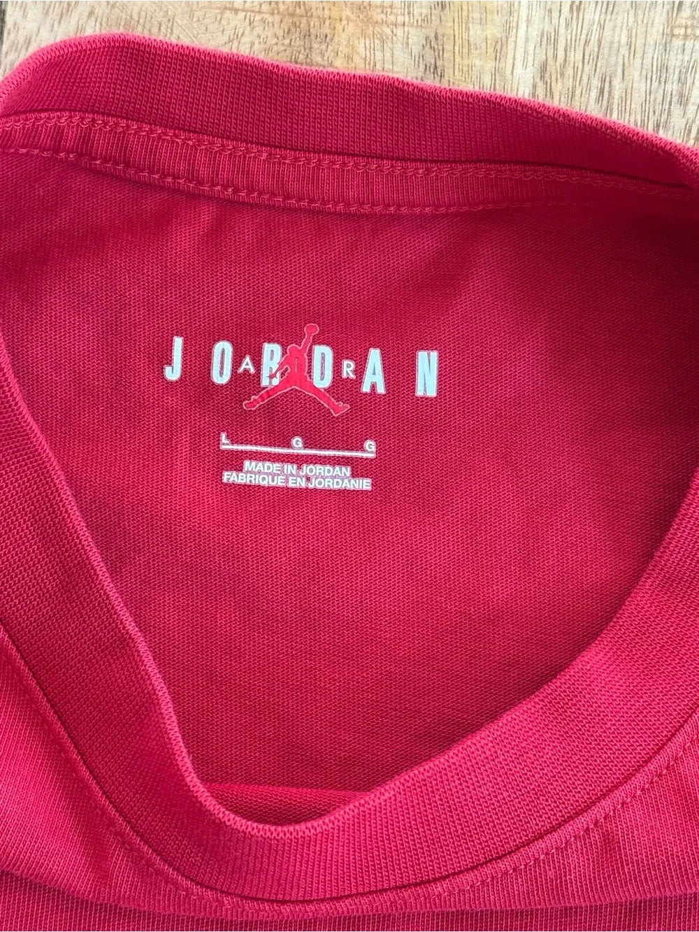 Jordan Air Jordan 1 Sneaker Logo Red T Shirt Men’s Large Embroidered Jumpman